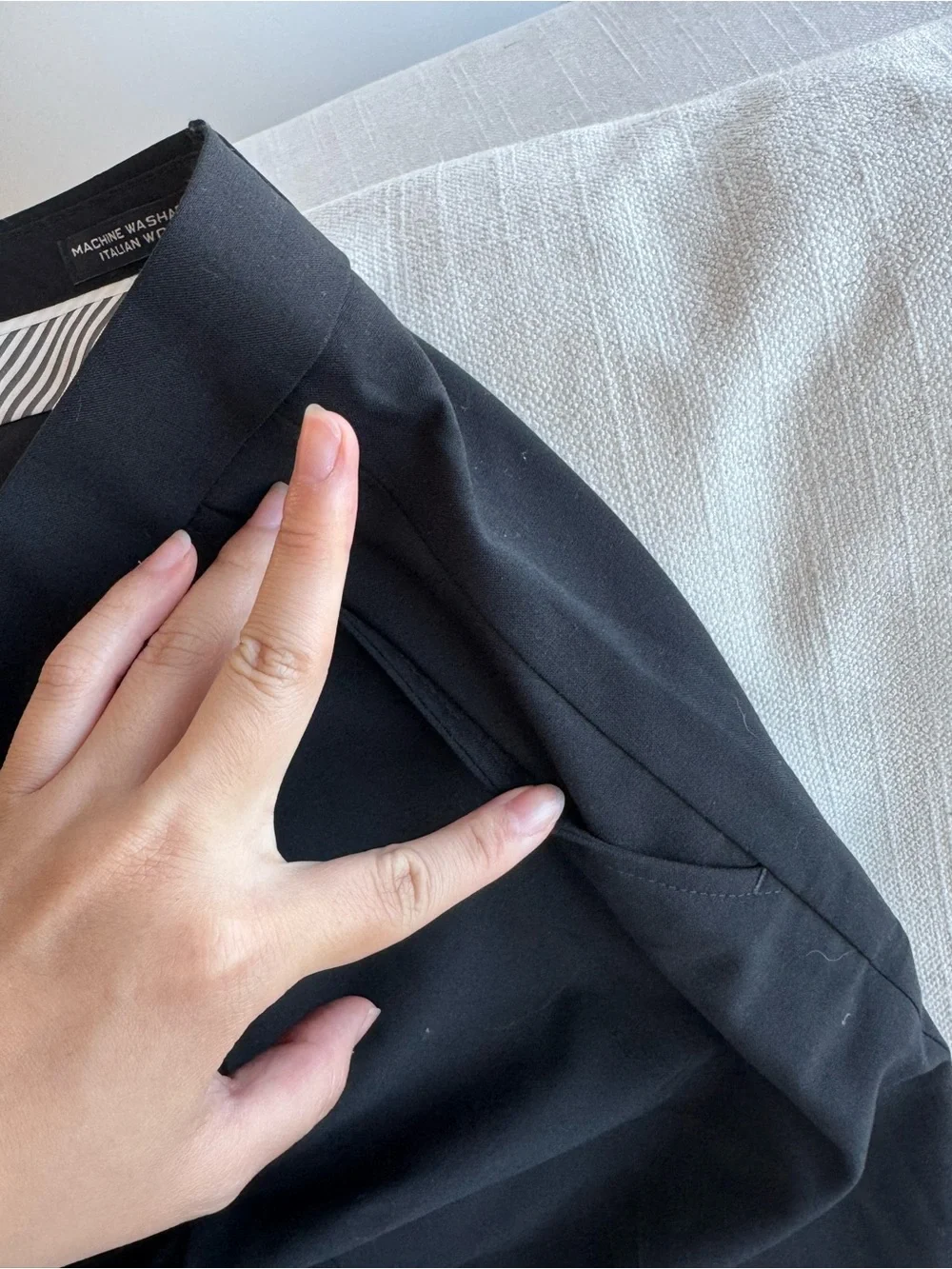 Italian Wool Black Pants